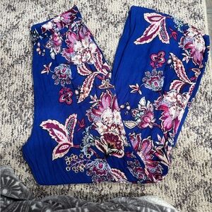 Floral Blue Women's Pants